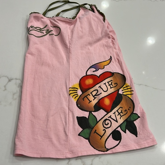 Ed Hardy Sleep/Intimates Top | Size S | Pink & Colors - Picture 6 of 7